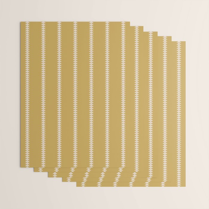 Minimal Triangles - Ochre Yellow Wrapping Paper Gallery Image 3