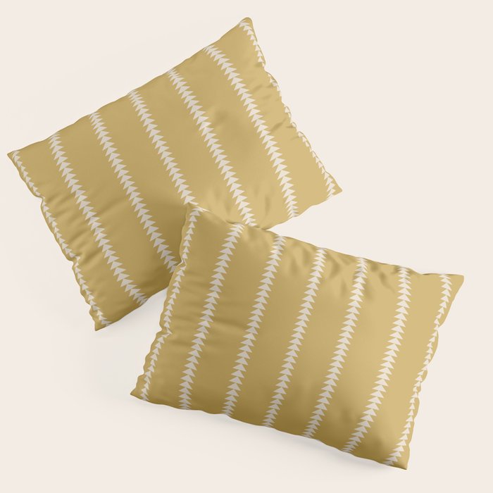 Minimal Triangles - Ochre Yellow Pillow Sham Gallery Image 3
