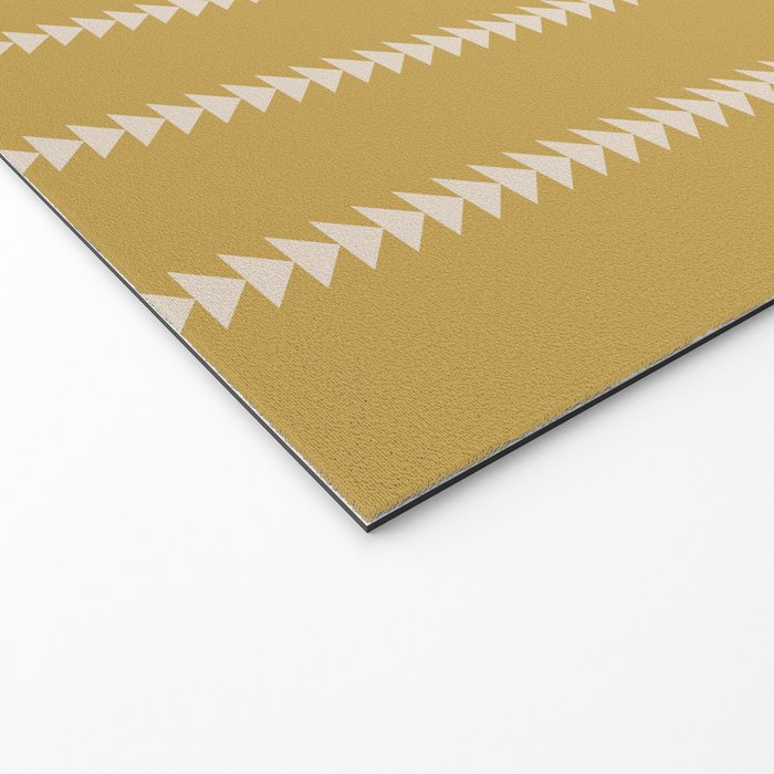 Minimal Triangles - Ochre Yellow Welcome Mat Gallery Image 2