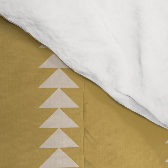 Minimal Triangles - Ochre Yellow Comforter Gallery Image 4
