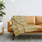 Minimal Triangles - Ochre Yellow Throw Blanket Gallery Image 1