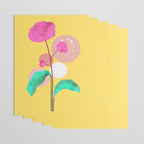 The Rare Bloom, Abstract Nature Floral Graphic, Eclectic Bohemian Modern, Pop of Color Illustration Wrapping Paper Gallery Image 3