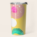 The Rare Bloom, Abstract Nature Floral Graphic, Eclectic Bohemian Modern, Pop of Color Illustration Travel Mug Gallery Image 2