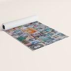 Sticker and graffiti wall background 6 - Berlin street art photography Yoga Mat Gallery Image 2