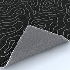 Abstract topography map line art pattern Rug Gallery Image 4