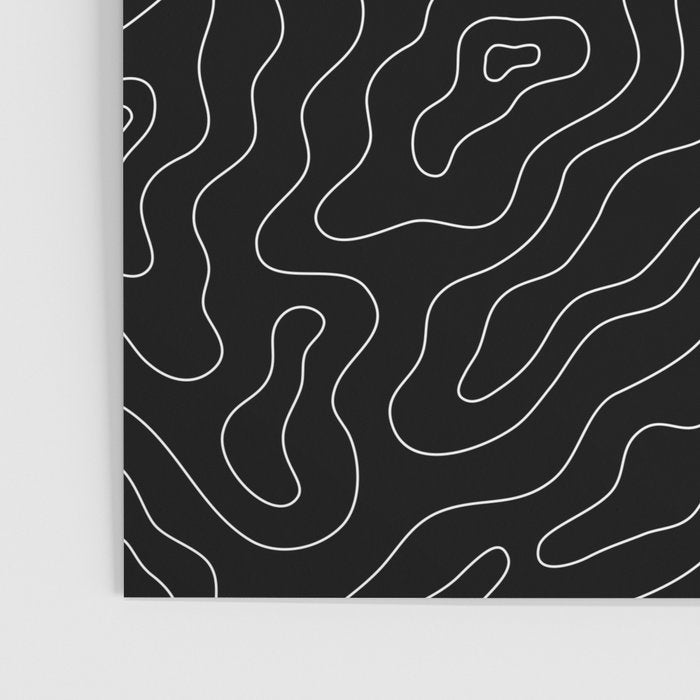 Abstract topography map line art pattern Poster Gallery Image 3