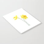 two botanical yellow daffodils watercolor Notebook Gallery Image 2