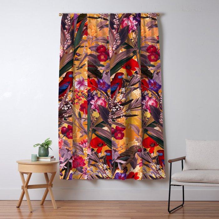 Floral and Birds XXVIII Window Curtain Gallery Image 1