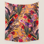 Floral and Birds XXVIII Wall Tapestry Gallery Image 4