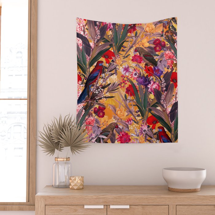 Floral and Birds XXVIII Wall Tapestry Gallery Image 2