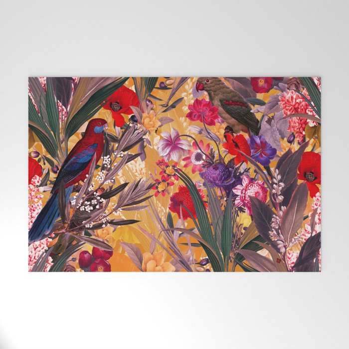 Floral and Birds XXVIII Welcome Mat Gallery Image 1