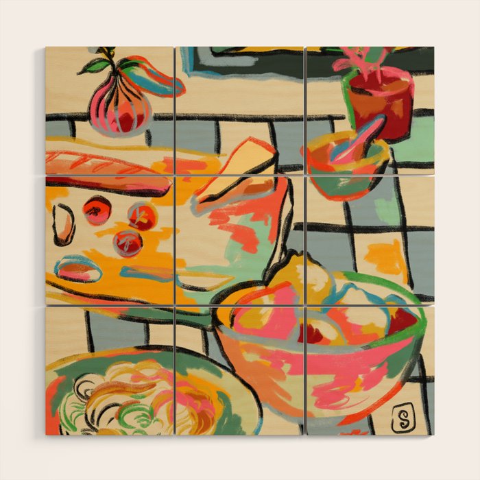 BREAD AND PASTA LOVE  Wood Wall Art Gallery Image 1
