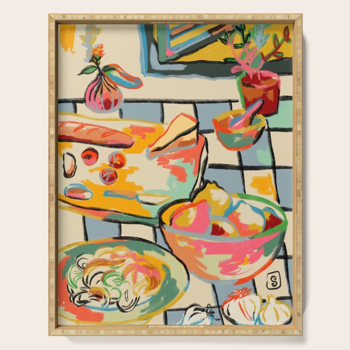 BREAD AND PASTA LOVE  Serving Tray Gallery Image 1