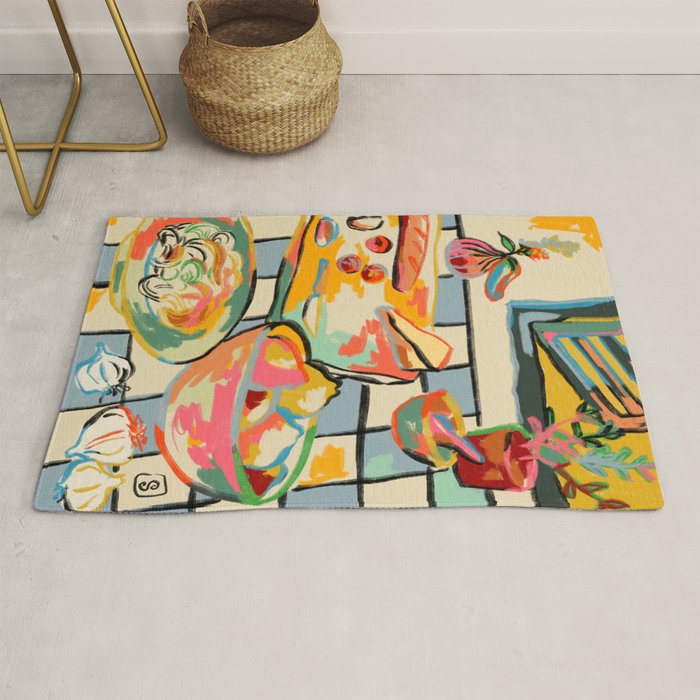 BREAD AND PASTA LOVE  Rug Gallery Image 1