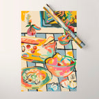 BREAD AND PASTA LOVE  Wrapping Paper Gallery Image 1