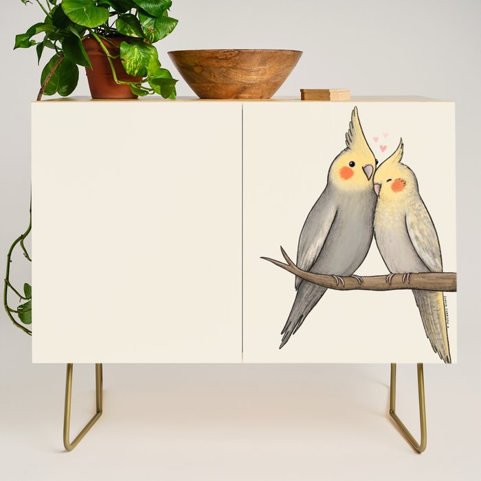 Cockatiel Cuddle Credenza Gallery Image 1