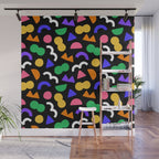 Colorful fun abstract shape art pattern Wall Mural Gallery Image 1