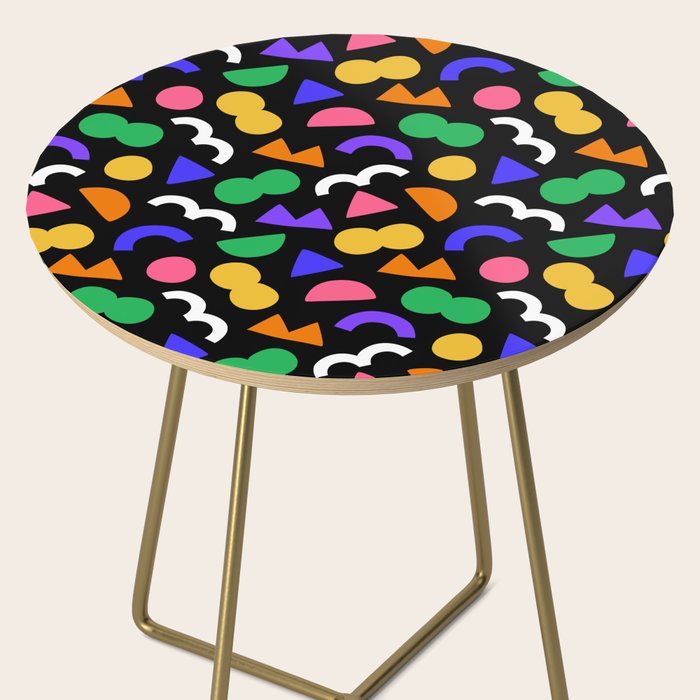 Colorful fun abstract shape art pattern Side Table Gallery Image 2
