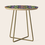 Colorful fun abstract shape art pattern Side Table Gallery Image 1