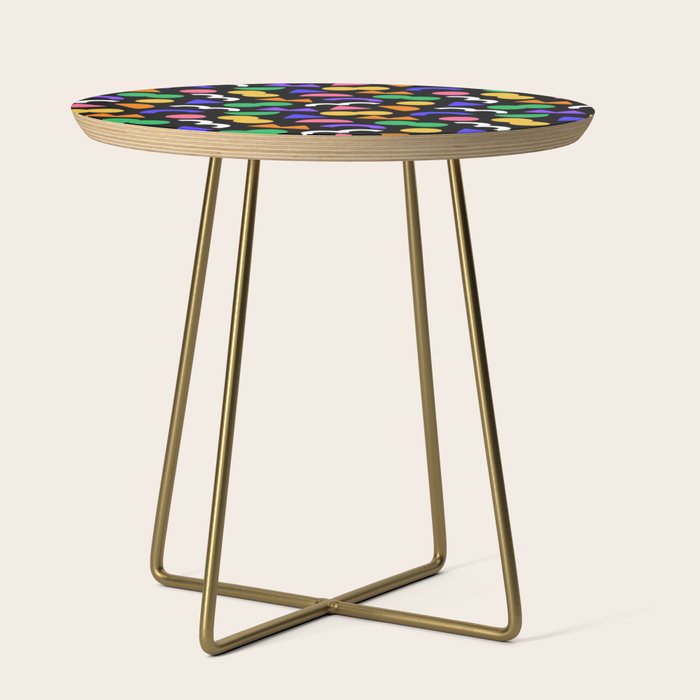 Colorful fun abstract shape art pattern Side Table Gallery Image 1