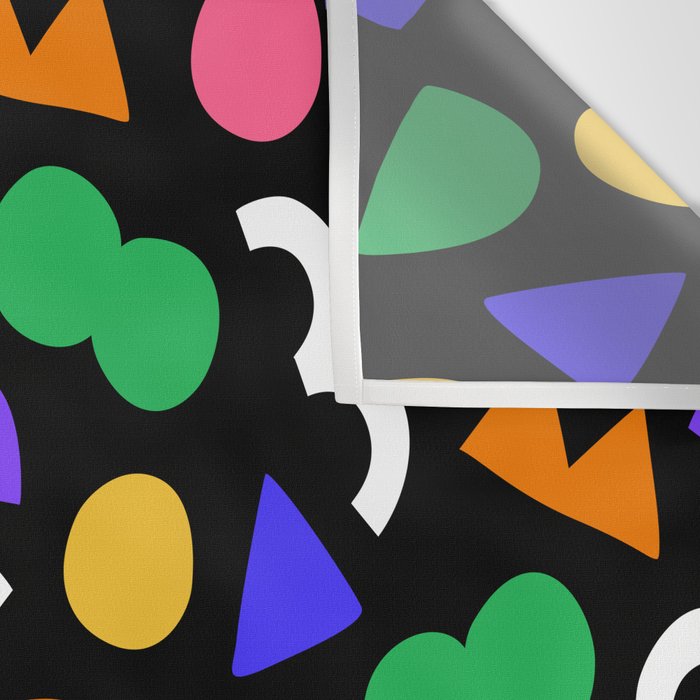 Colorful fun abstract shape art pattern Wall Tapestry Gallery Image 3