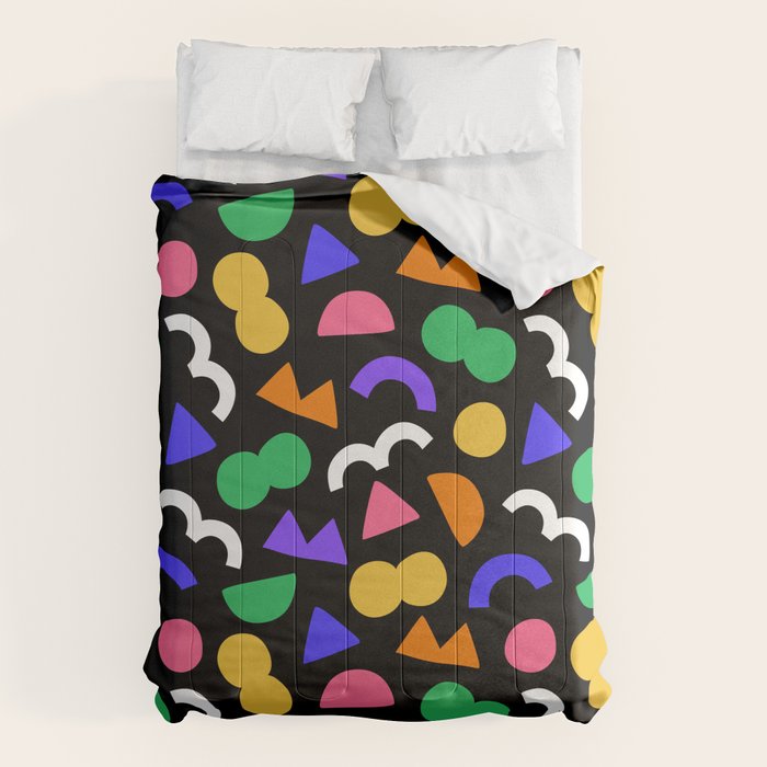 Colorful fun abstract shape art pattern Comforter Gallery Image 6