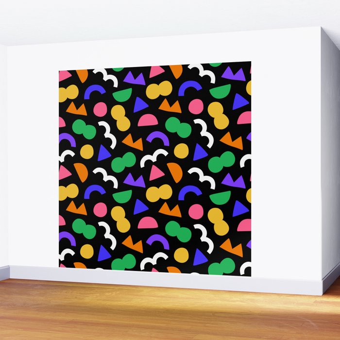 Colorful fun abstract shape art pattern Wall Mural Gallery Image 2