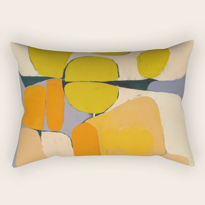 Mid Century Organic Shapes II Rectangular Pillow Gallery Image 1