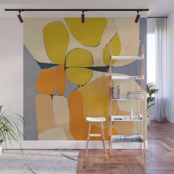 Mid Century Organic Shapes II Wall Mural Gallery Image 1