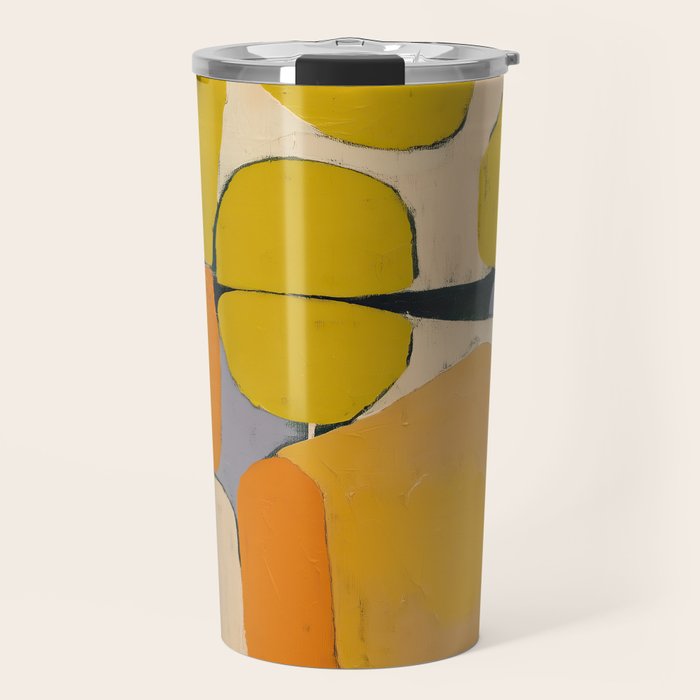 Mid Century Organic Shapes II Travel Mug Gallery Image 1