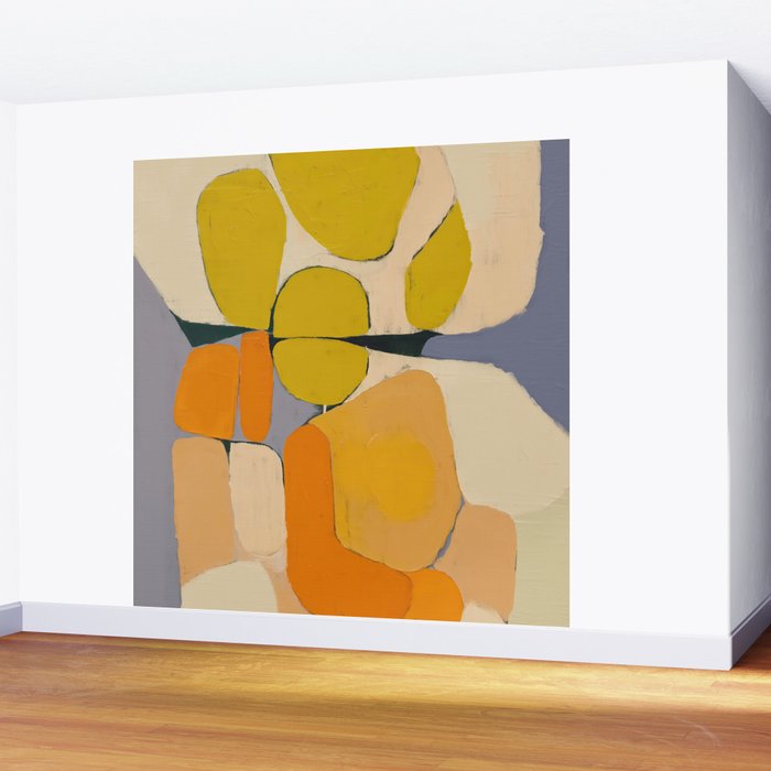 Mid Century Organic Shapes II Wall Mural Gallery Image 2