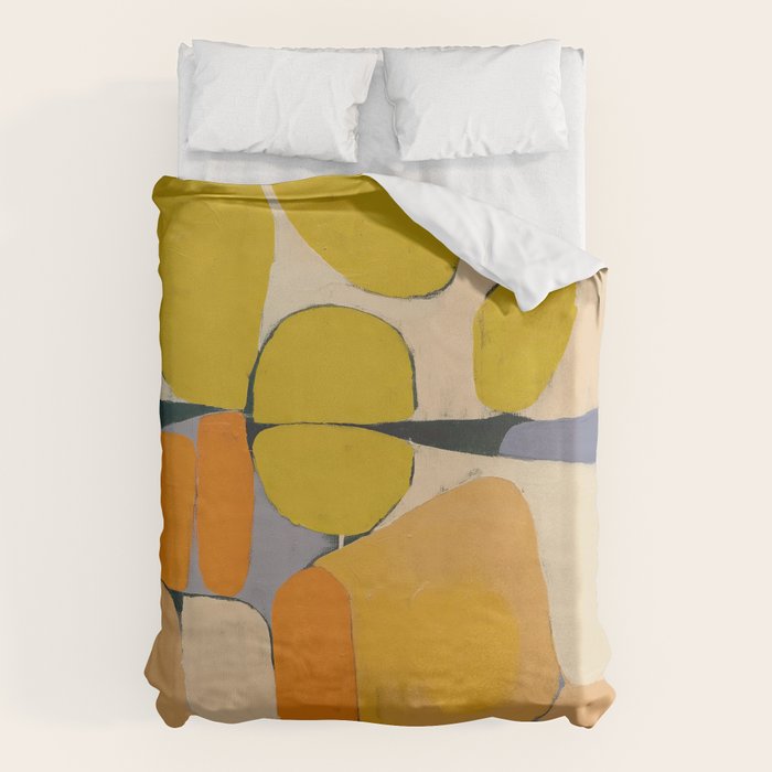 Mid Century Organic Shapes II Duvet Cover Gallery Image 1