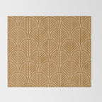 Golden Rattan Fan Pattern Throw Blanket Gallery Image 2
