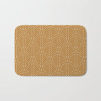 Golden Rattan Fan Pattern Bath Mat Gallery Image 1
