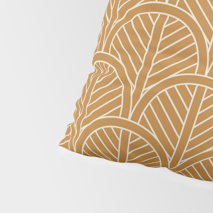 Golden Rattan Fan Pattern Pillow Sham Gallery Image 4