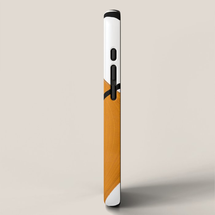 Mid Century Modern Abstract Vintage Pop Art Space Age Pattern Orange Yellow Black Orbit Accent iPhone Case Gallery Image 2