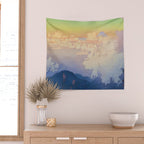 Above the Clouds (Un-Hyo) Vintage Beautiful Japanese Woodblock Print Hiroshi Yoshida Wall Tapestry Gallery Image 2