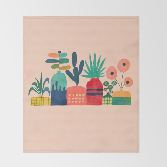 Plant mania Throw Blanket Gallery Image 2