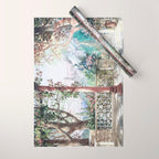 Beautiful Italian Courtyard Terrace Garden Wrapping Paper Gallery Image 1
