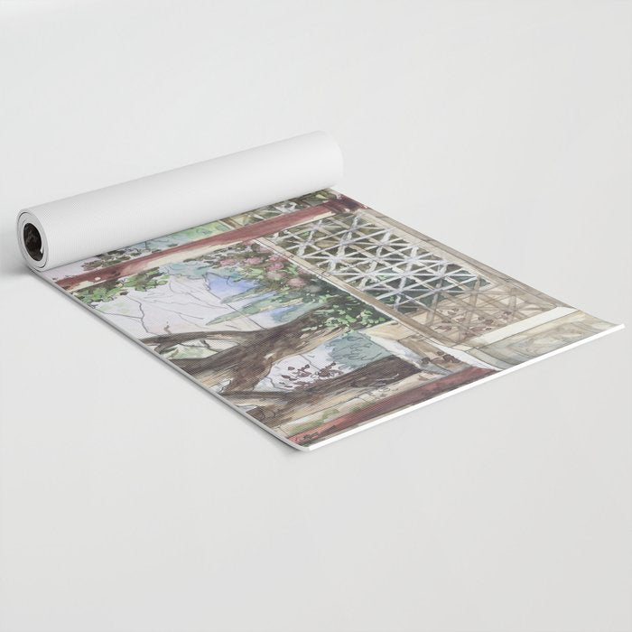 Beautiful Italian Courtyard Terrace Garden Yoga Mat Gallery Image 2