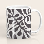 Linocut Plant #2 / Black & White Coffee Mug Gallery Image 1