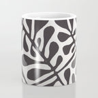 Linocut Plant #2 / Black & White Coffee Mug Gallery Image 4