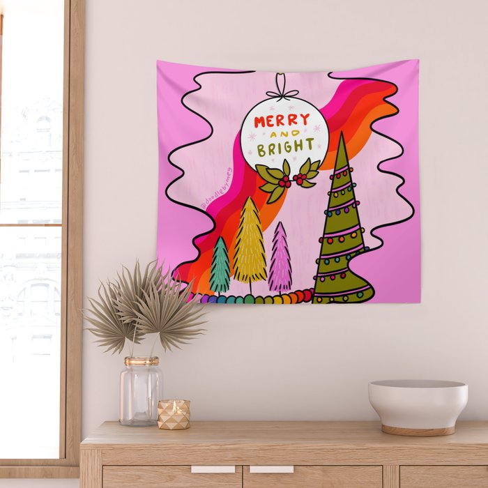 Merry and Bright Wall Tapestry Gallery Image 2