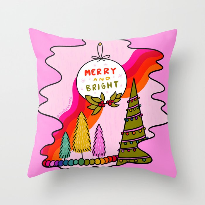 Merry and Bright Throw Pillow Gallery Image 6