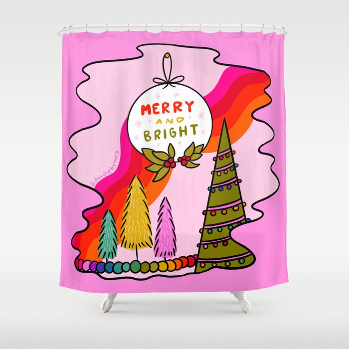 Merry and Bright Shower Curtain Gallery Image 1