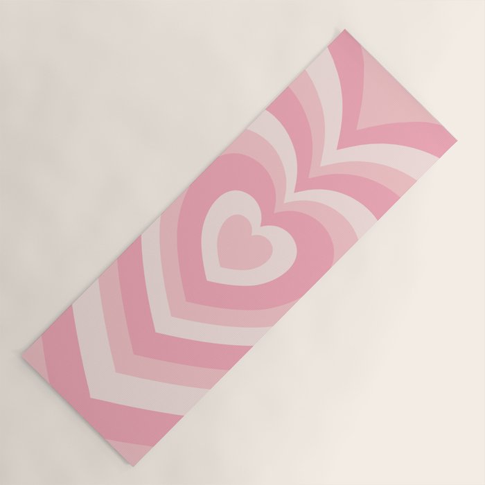 Pink Love Hearts  Yoga Mat Gallery Image 1