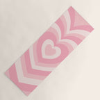 Pink Love Hearts  Yoga Mat Gallery Image 1