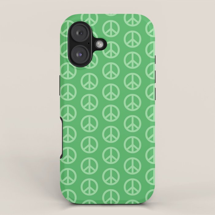 Peace Symbols - Green iPhone Case