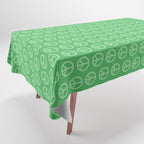 Peace Symbols - Green Tablecloth Gallery Image 1