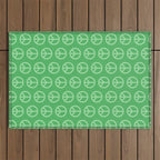 Peace Symbols - Green Outdoor Rug Gallery Image 1